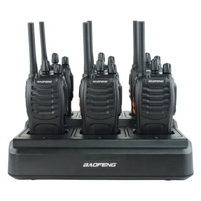 

Baofeng 6packed BF-888S Full Set with Earphone 6 Connected Charger Uhf Two Way Radio Handheld Baofeng Walkie Talkie