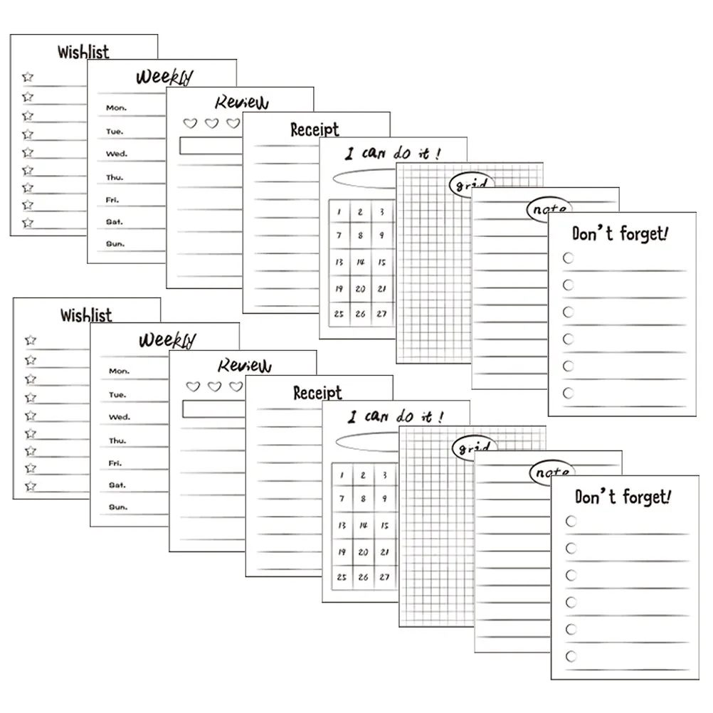 

16Pcs Unique Memo Pads Blank Non-Stick Schedule Planning Pads Easy Carry Compact Size for Office Supplies Gift Family Friends