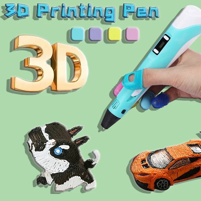 3D Pen LED Screen DIY 3D Printing Pen 100M PLA Filament 3D Printer Pen Drawing Stift Creative Toy Gift For Kids Design Drawing