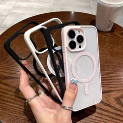 Magnetic Wireless Charging Cover For Magsafe Case For Samsung Galaxy S26 S25 S24 Ultra S23 5G S22 Plus Clear Shockproof Bumper