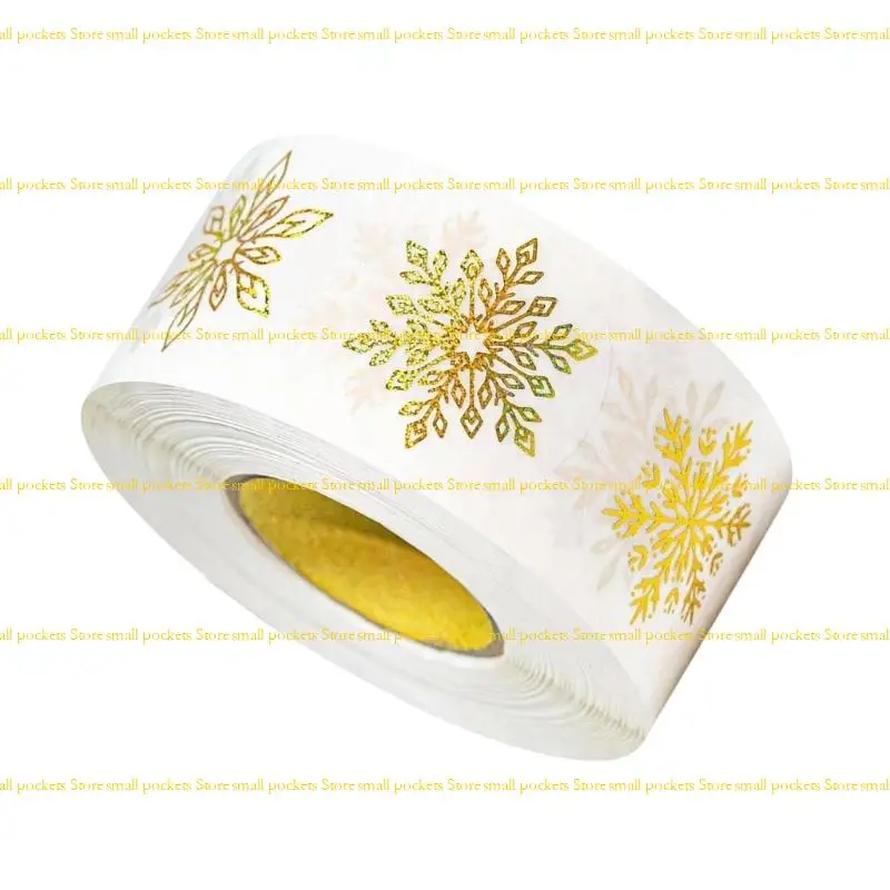 R1WD Clear Decorative Sticker Christmas Gift Snowflake Sticker Envelope Seals Christmas Label for Craft Decoration