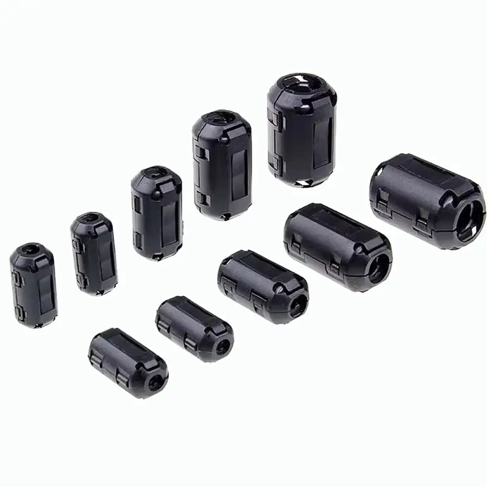 1Pcs EMI RFI Choke Clip Degaussing Filter Ferrite Core Noise Suppressor Anti-interference Magnetic Ring 3.5/5/7/9/13/15mm
