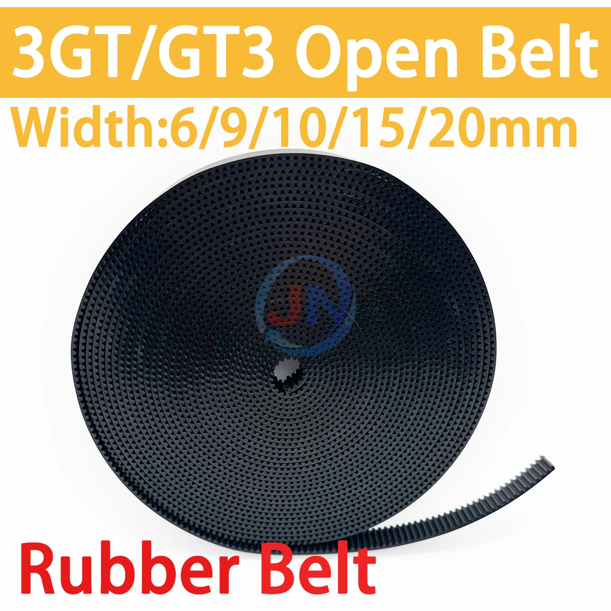 Courroie de distribution synchrone ouverte en caoutchouc 3GT GT3 3MGT, largeur 3mm 6mm 9mm 10mm 15mm, courroie en caoutchouc pour imprimante 3D 3GT-3/3GT-6/3GT-9/3GT-15