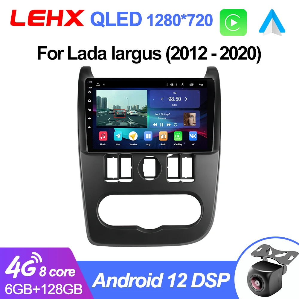 LEHX L6Pro Android 12 2 Din Car Radio Multimedia Video Player For Lada largus 2012-2020 GPS Navigation 4G Carplay 2din Stereo