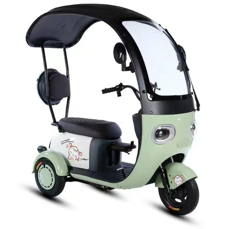 New energy convenient commuter electric tricycle with canopy