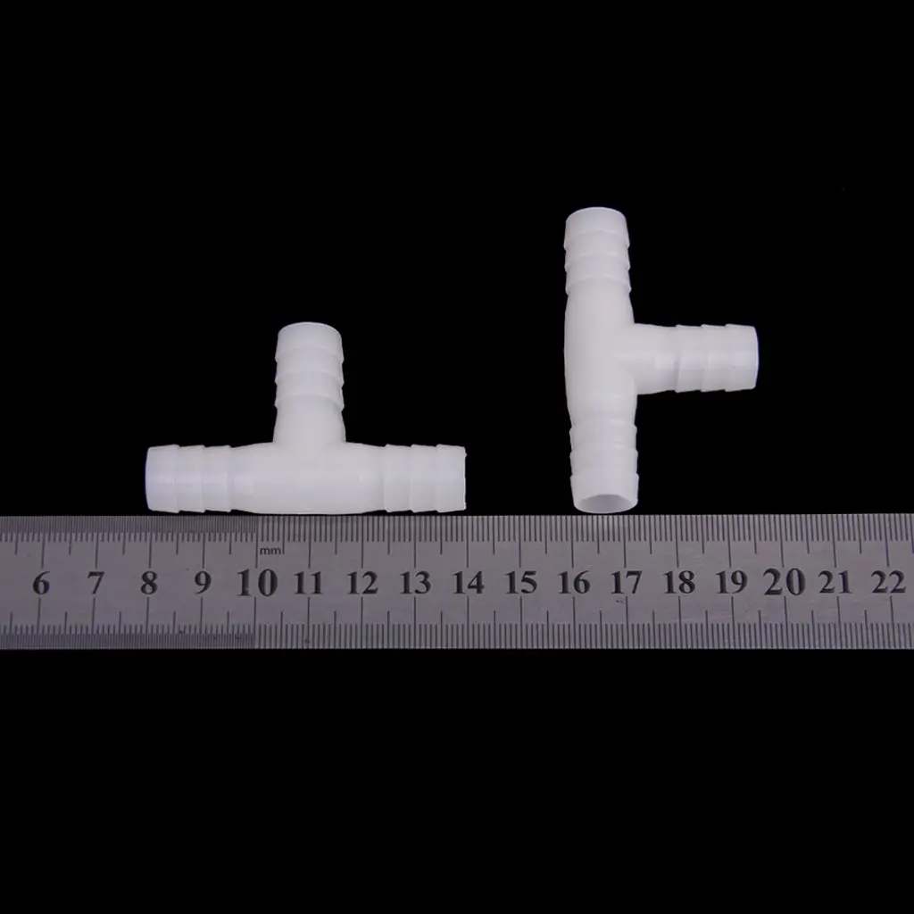 2 x 12 мм пластиковый равный тройник, колючий фитинг, соединитель воздушного/водяного шланга