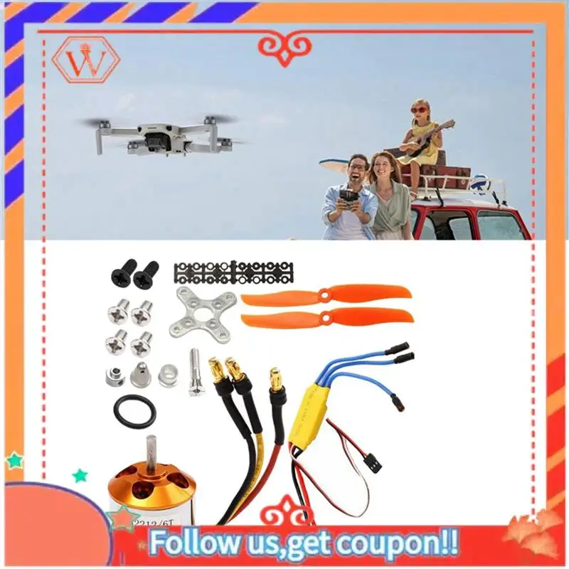 

Durable 2X 2212 2200KV Motor+30A ESC+6035 Propeller+Propeller Protector Electric Motor Kit For RC Airplane Motor