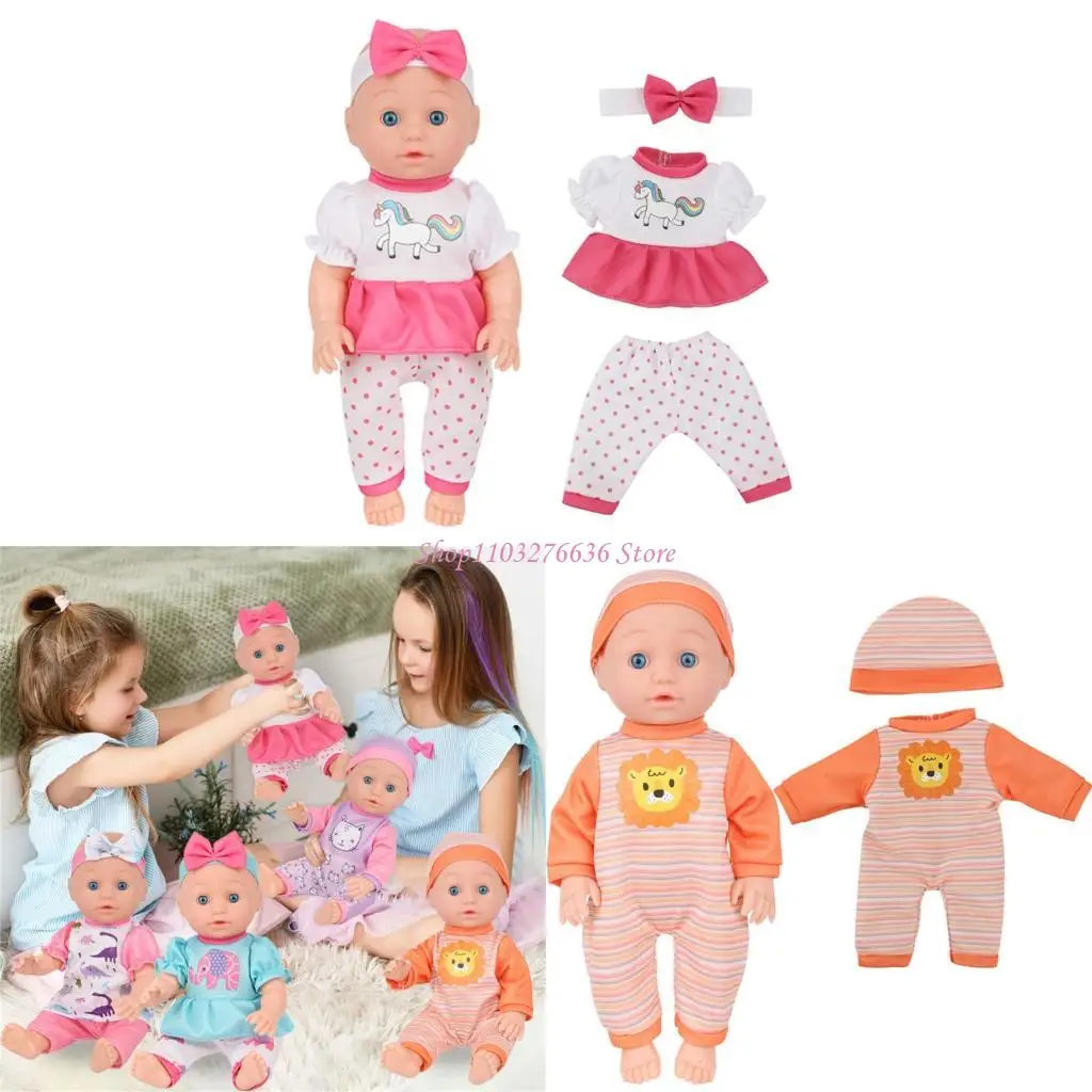 

R6FD 30cm Soft Vinyls Reborns Figurine Toy For Preschool with Life Like Design Imaginative Play Companion Doll for Toddler