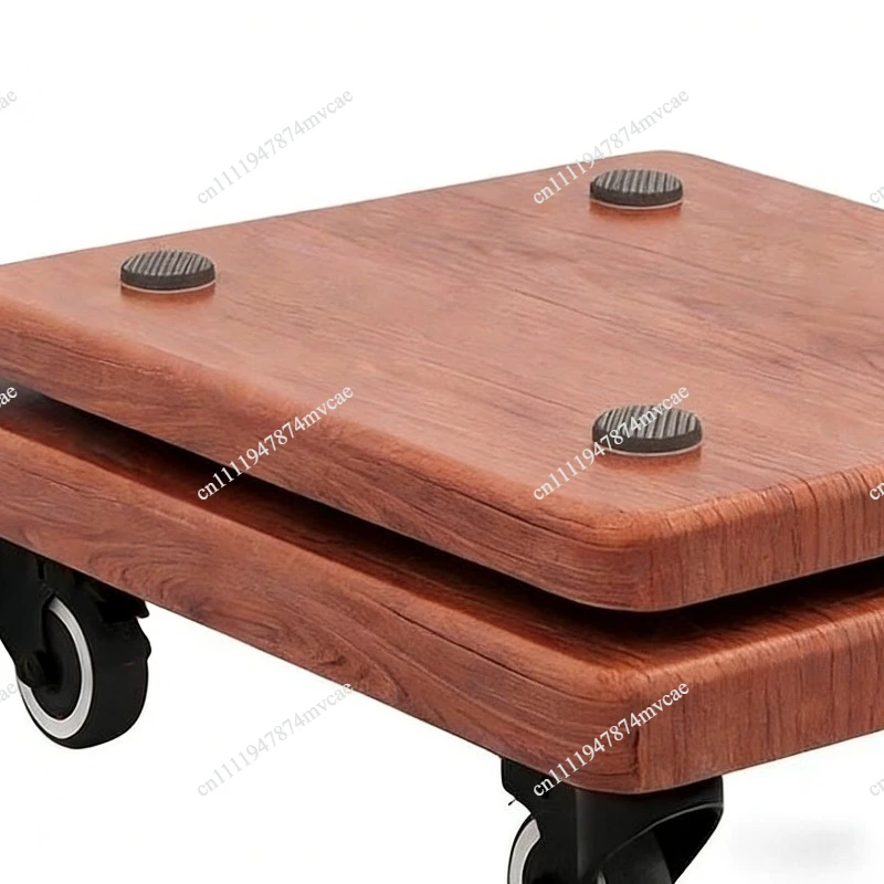 Speaker Base Tray, Shockproof Floor-Standing Speaker Subwoofer Stand, Double-Layer Universal Caster Shock-Absorbing Pad