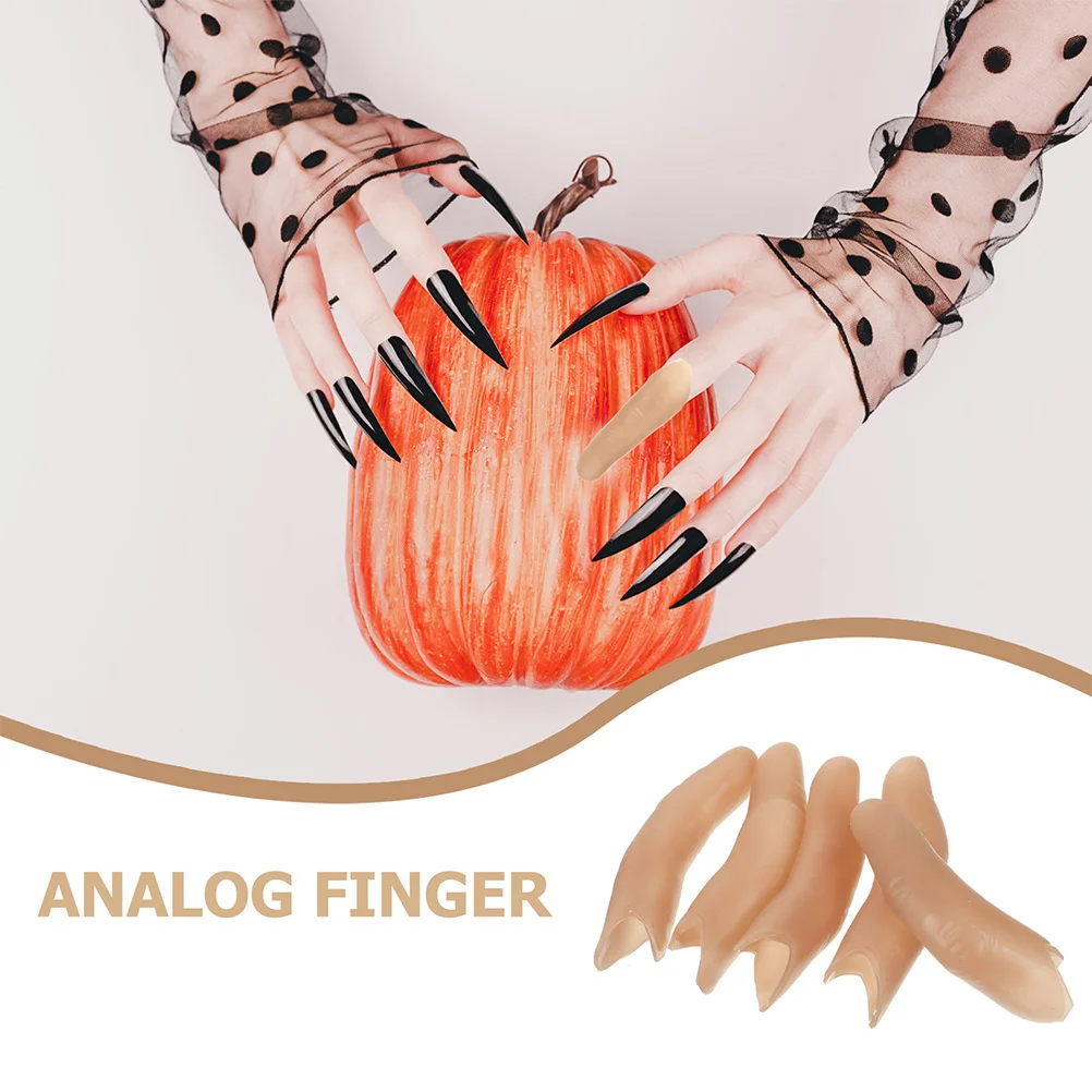 10 pçs decoração de halloween assustador realista dedos falsos truque adereços festa brincadeiras cosplay palco desempenho mão falsa dia das bruxas