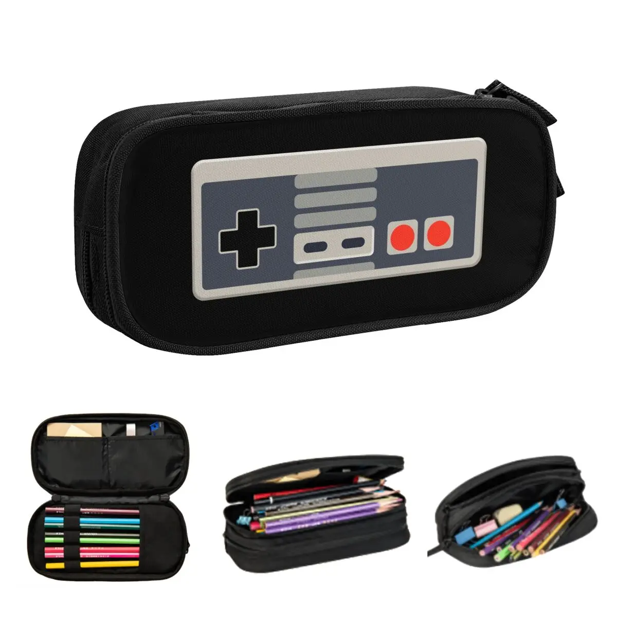 ヴィンテージゲーマー鉛筆ケース学生ギフトペンボックス鉛筆バッグ大容量鉛筆ポーチ収納文具用品