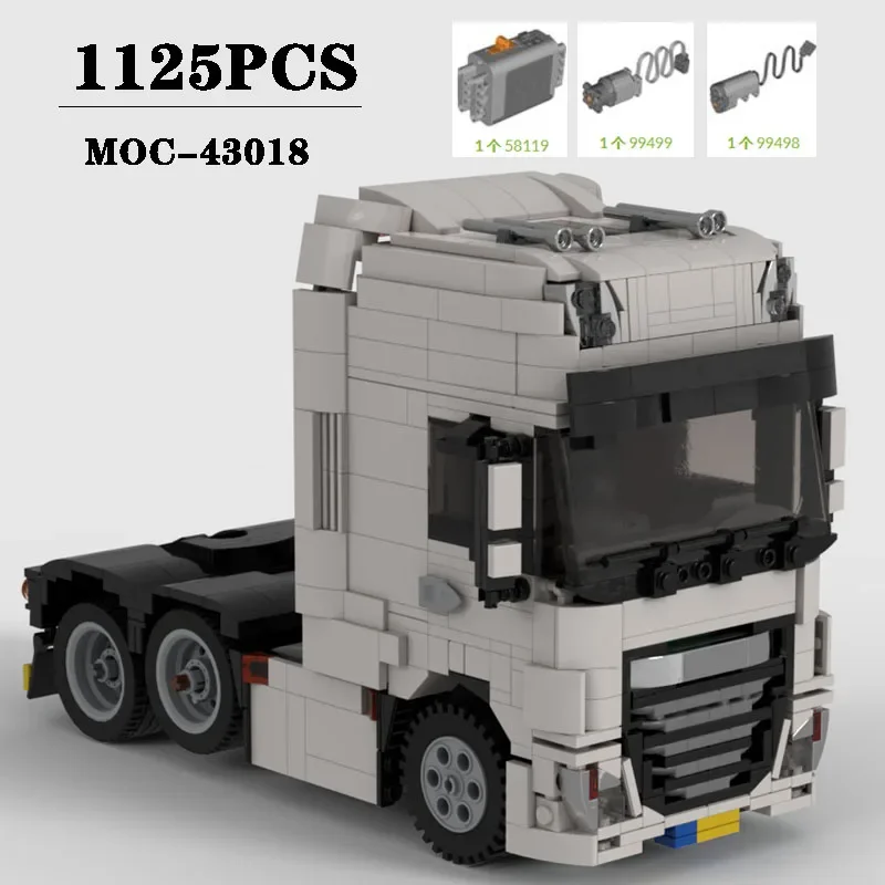 New Building Block MOC-43018 Semi Trailer Super Space Cockpit Splicing Model 1125PCS Boy Puzzle Birthday Christmas Toy Gift