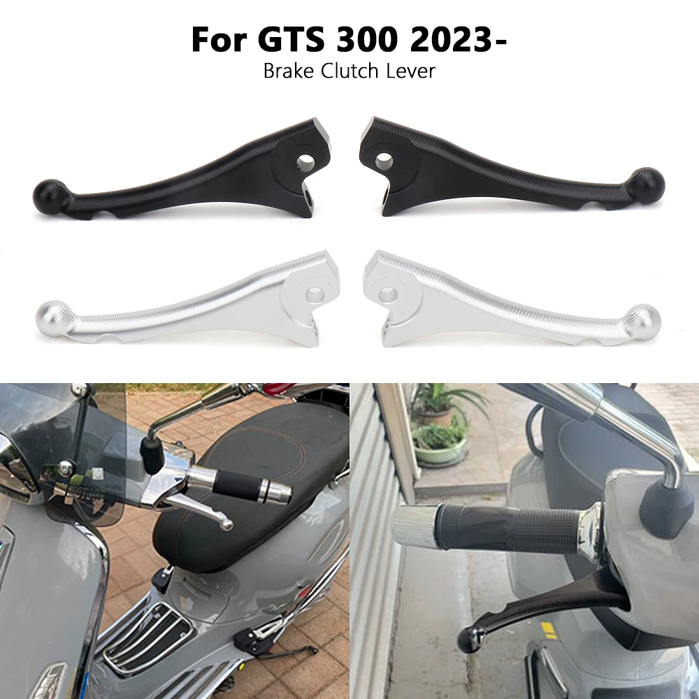 For Vespa GTS 300 GTS 300 Motorcycle Accessories Clutch Brake Lever Front Control Handles Black And Silver Kit Motorbike Parts