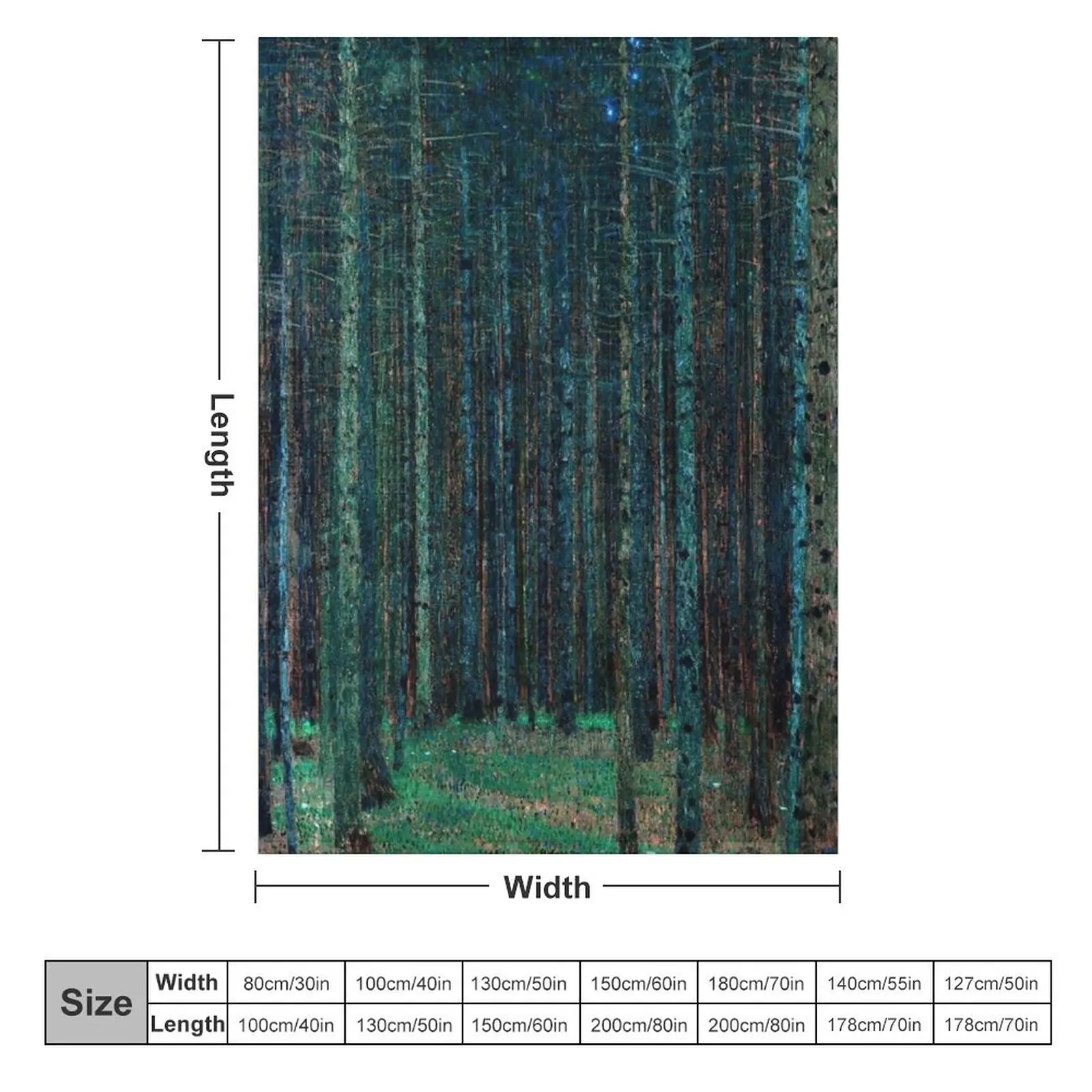 Gustav Klimt Pine Trees Throw Blanket Retros For Baby Blankets