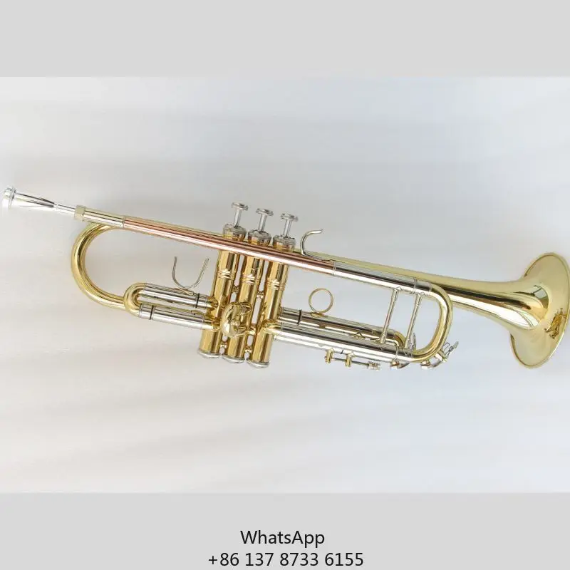 High Quality Trumpet B Flat Key Brass Trumpet Gold Lacquered Trumpet With Mouthpiece