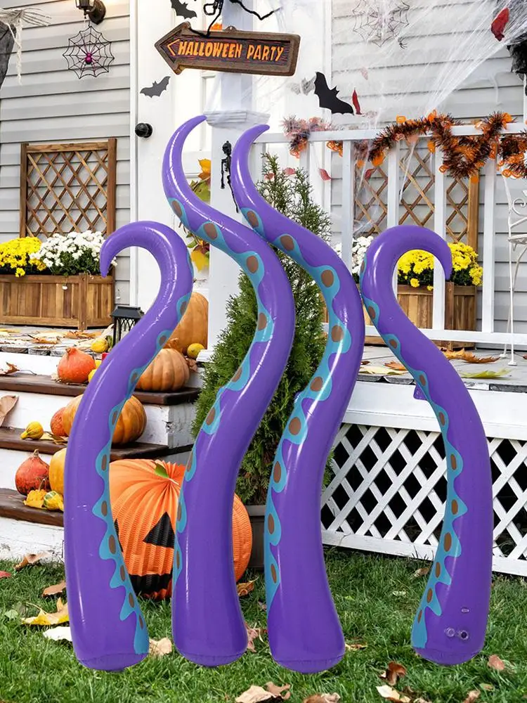 Halloween Inflatables Outdoor Decorations PVC Waterproof Blow Up Octopus Tentacles for Holiday Spooky Halloween Decoration
