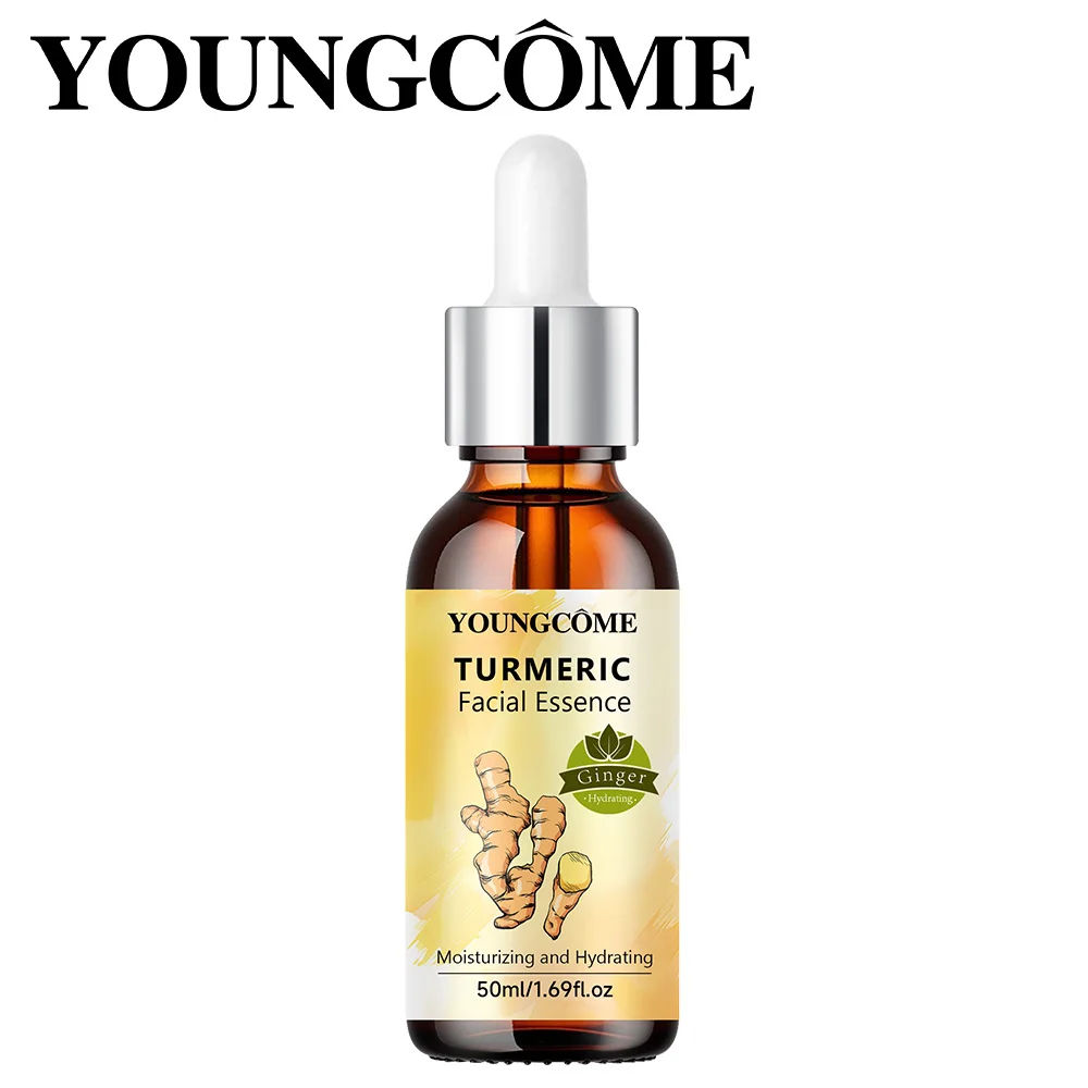 Turmeric Facial Essential Oil  Brighten Skin Tone Prevent  Anti-Aging & Wrinkle Pore Shrink Moisturizing Collagen Facial Serum