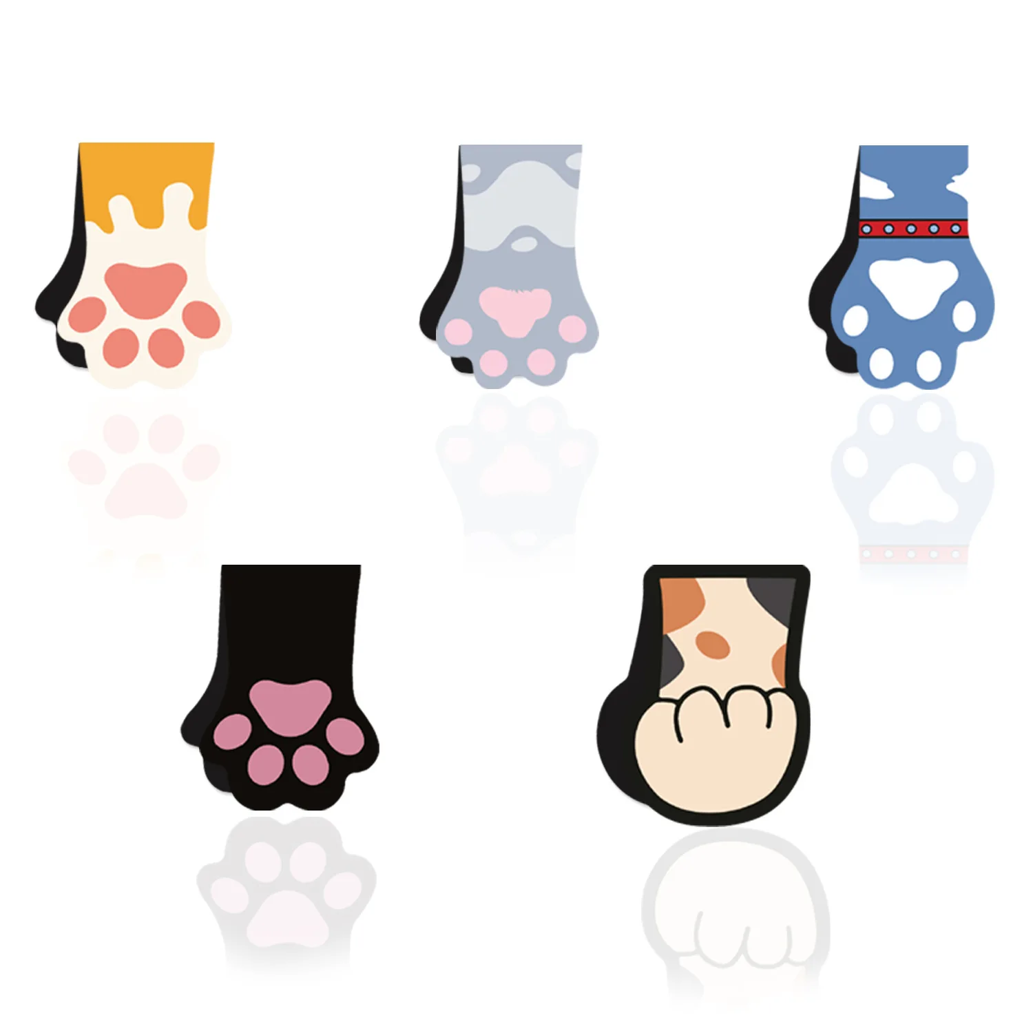 

﻿ Магнитные закладки с милыми животными, 5 шт., креативные складные кошачьи лапы и облака, идеально подходят для книг, журналов