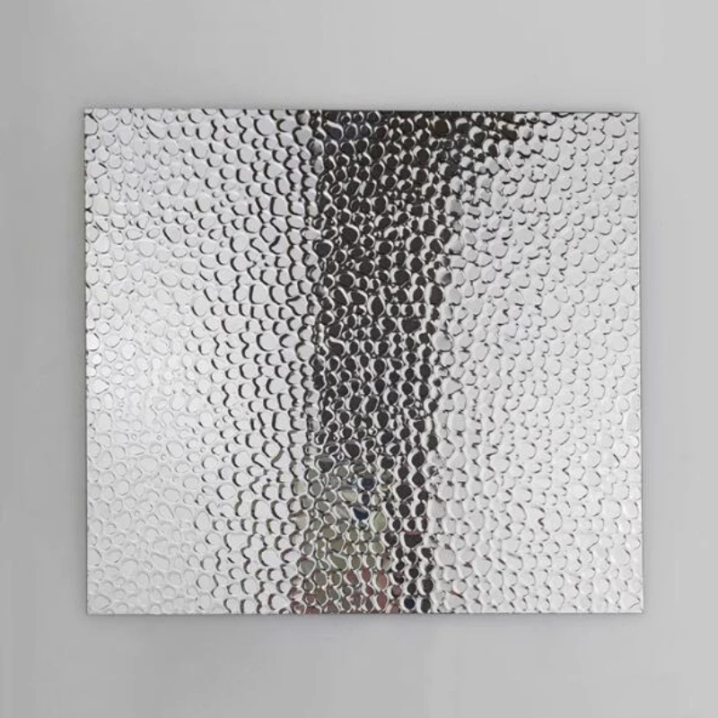 High Reflectivity 95% Bean Pattern Hammer Pattern Embossed Mirror Aluminum Plate Plant Lighting Lampshade Custom Processing
