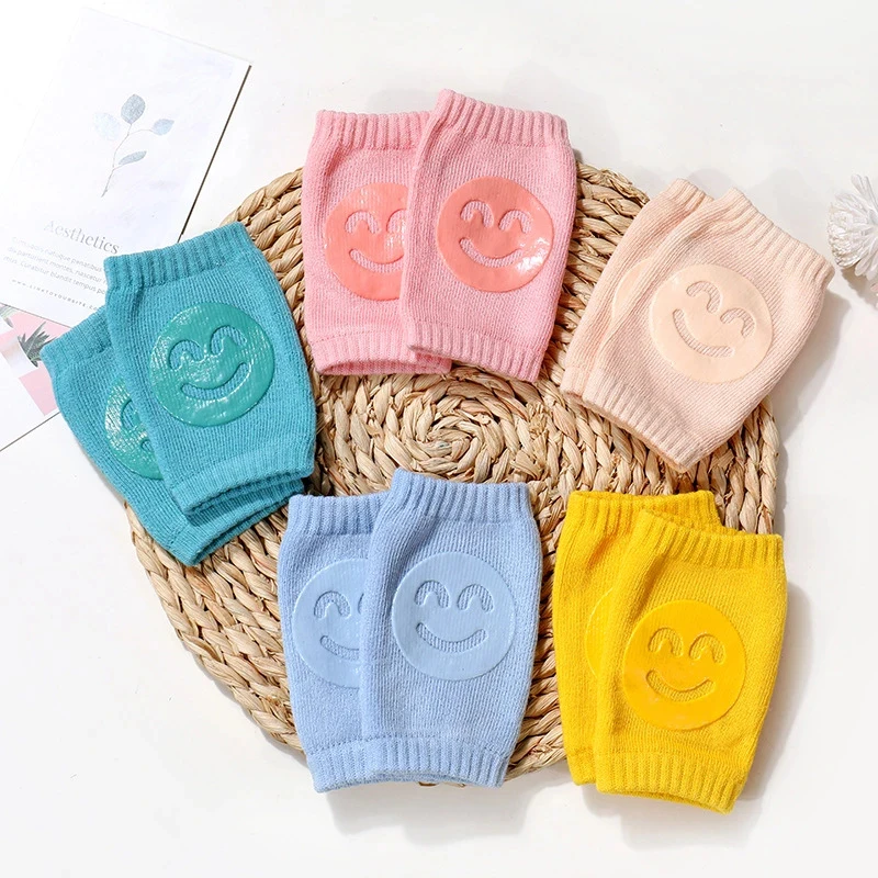 1-3pcs Accessories Knee Pads Leg Warmer Gaiter Smile Girl Boy Kids Crawling Elbow Kneepad Slips Toddlers Infant Legging Elbow
