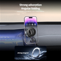 Car Mount Electric Vacuum Magnetic Holder Foldable Strong Suction Stand For Cell Phone For Iphone 12 13 14 15 16 Live Streaming