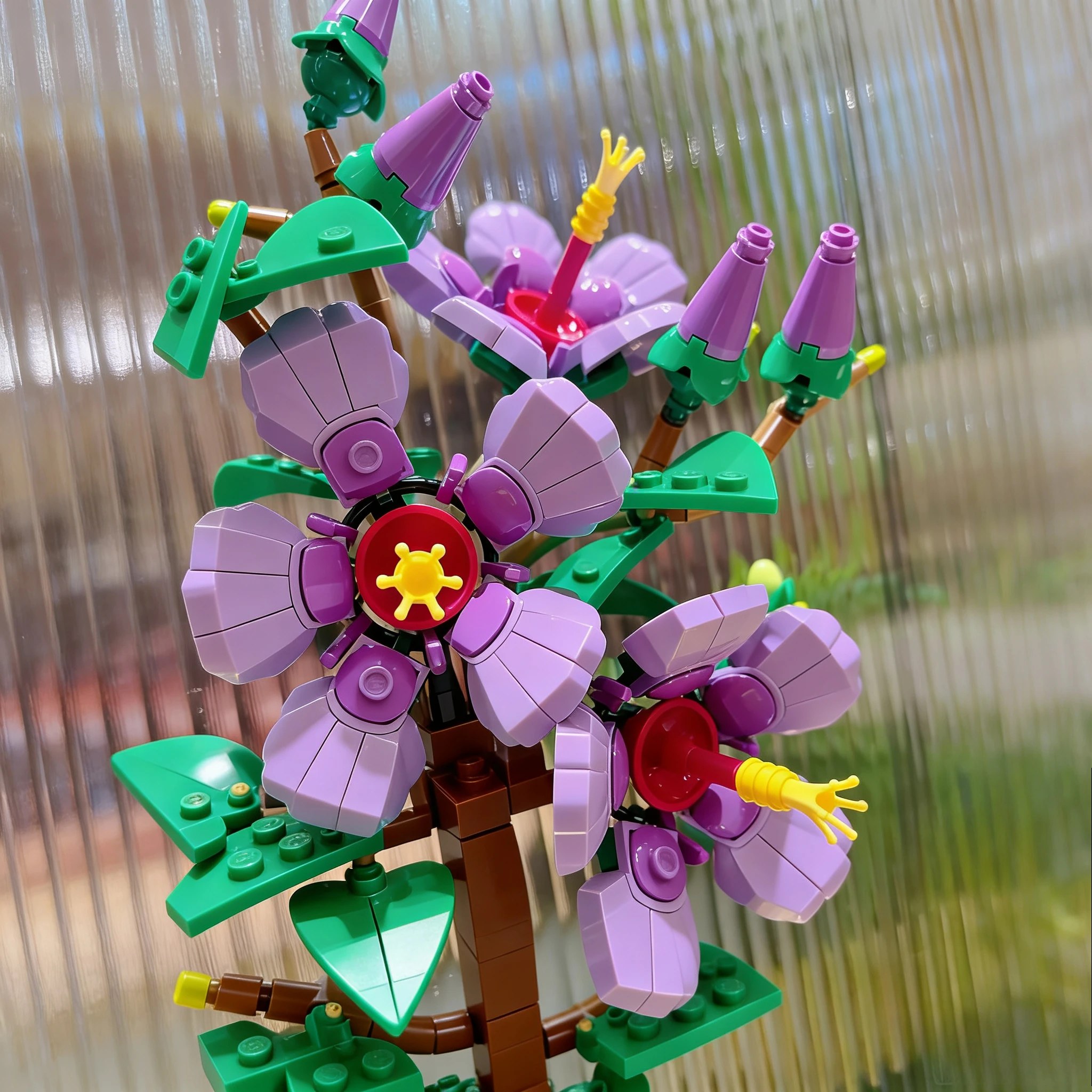 COLEÇÃO BOTANICAI Conjuntos de blocos de construção de flores de hibisco 10372 compatíveis com Legoed adequado para presentes de Natal, 660 unidades.