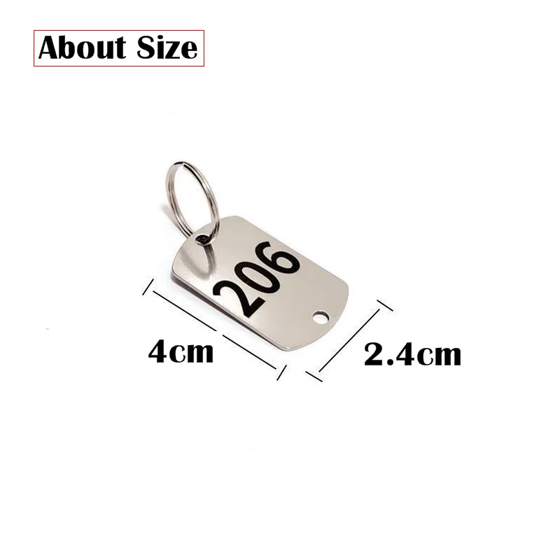 Stainless Steel Number Plate Digital Label Mark Signs Classification Metal Number Marker 1-50 Number Card For Key Item Mark Tags