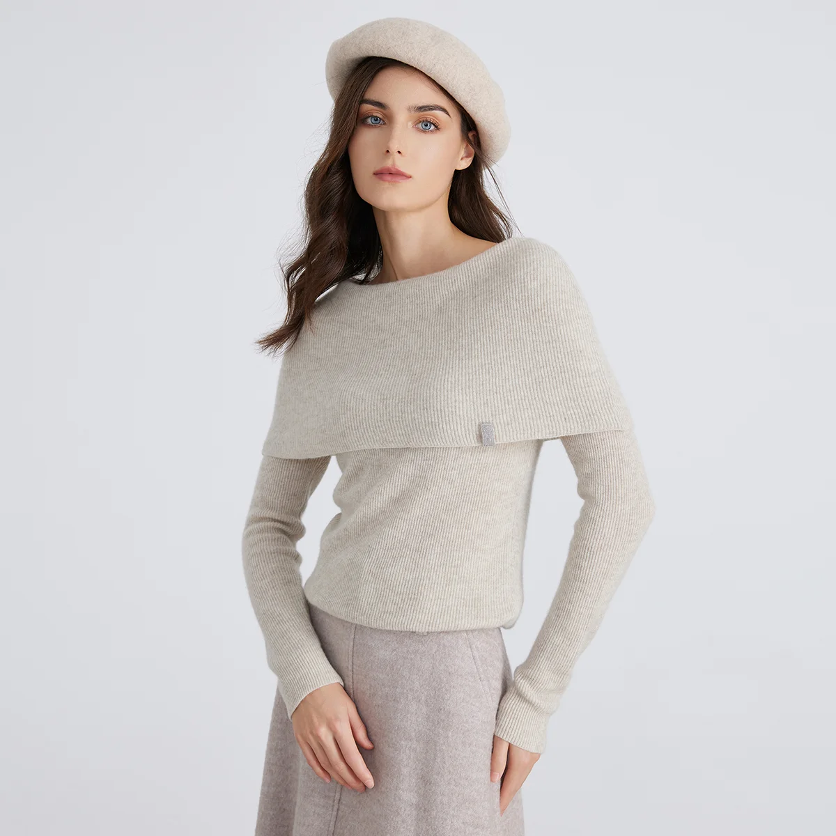 BC929 High-quality luxury brand women's Clothing  pullover knitted sweater 94% cashmere clothes