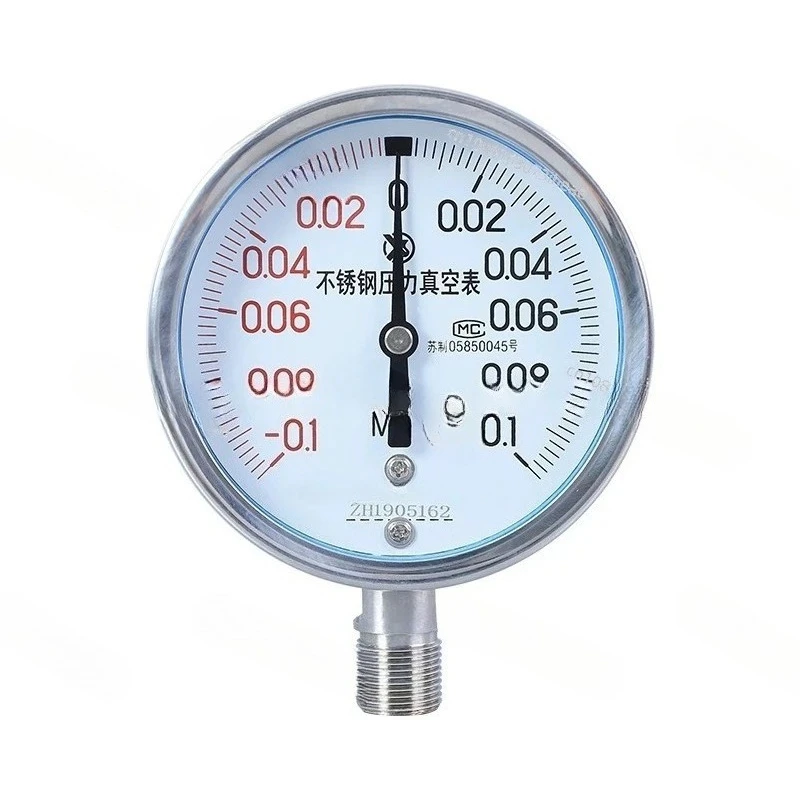 

Y100BF - 0.1-0 all stainless steel vacuum, positive and negative pressure, pressure vacuum gauge