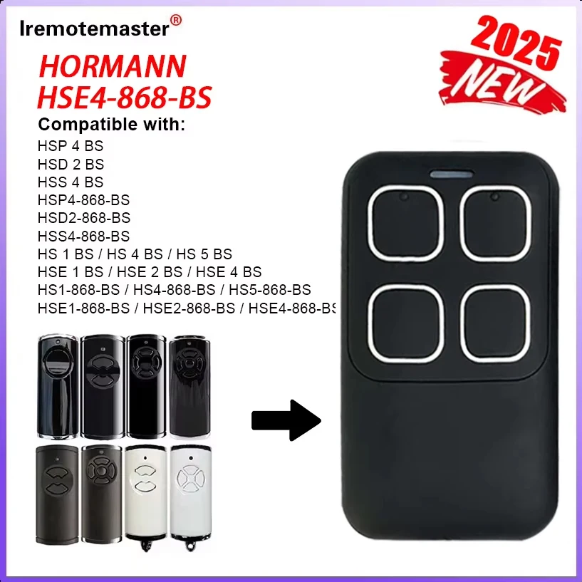 Nowość 2026 dla Hormann BS Series 868 Mhz Pilot do bramy 868MHz HSE2 HSE4 HSE1 HS4 Dwa przyciski do pilota BS BiSecur — 2