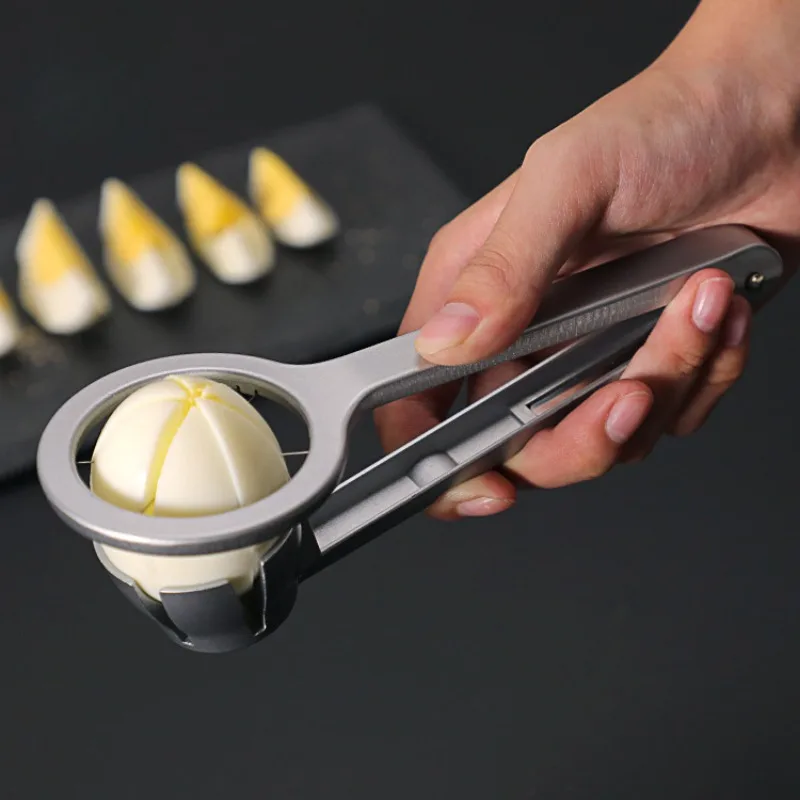 Useful Stainless Steel Egg Slicer Manual Kitchen Tool Egg Slicer For Hard Boiled Eggs Salad Meal Prep Kitchen Baking Supplies