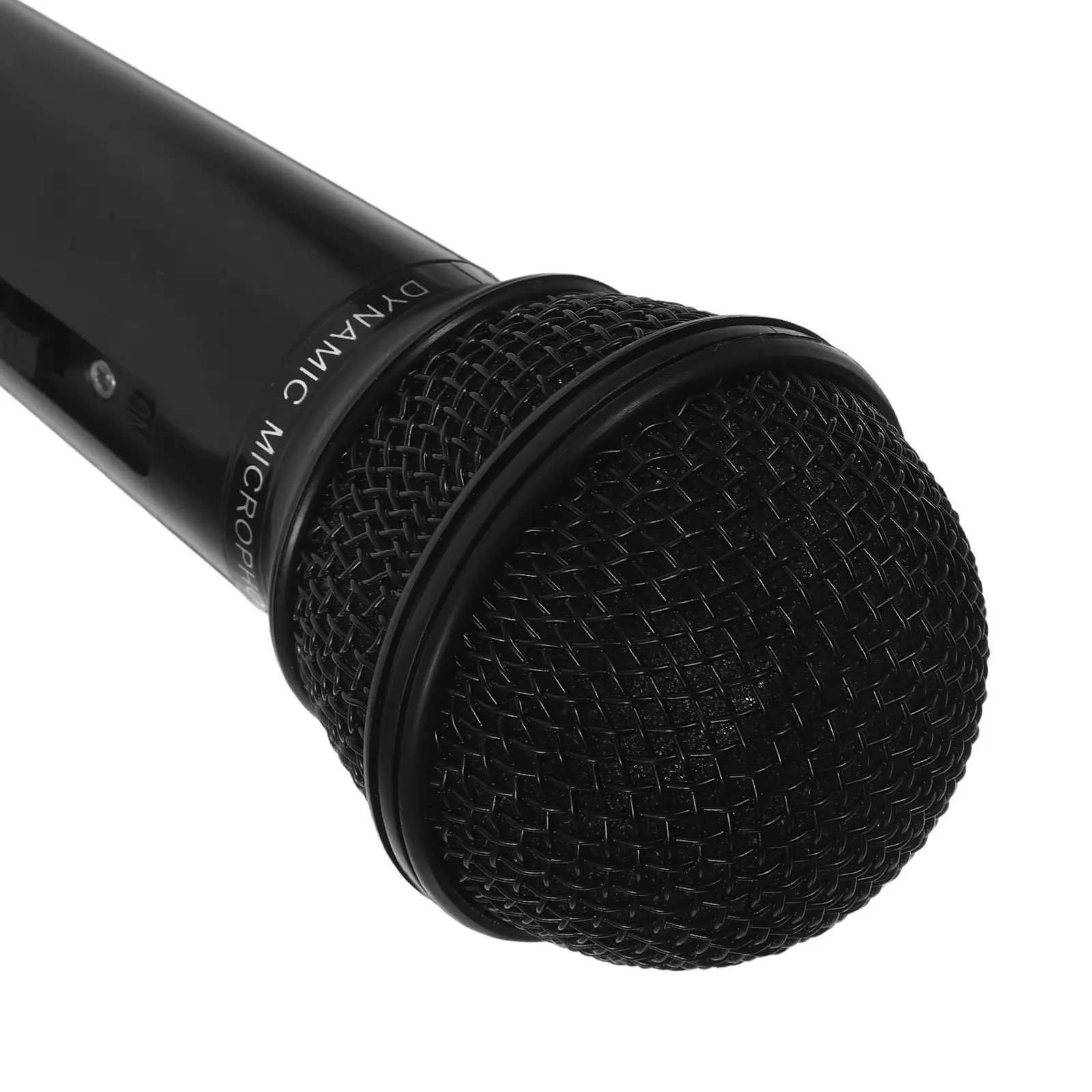 Childrens Portable Microphone Realistic Pretend Handheld Interview Mic Prop for Stage Singing Costume Party Role Play Public