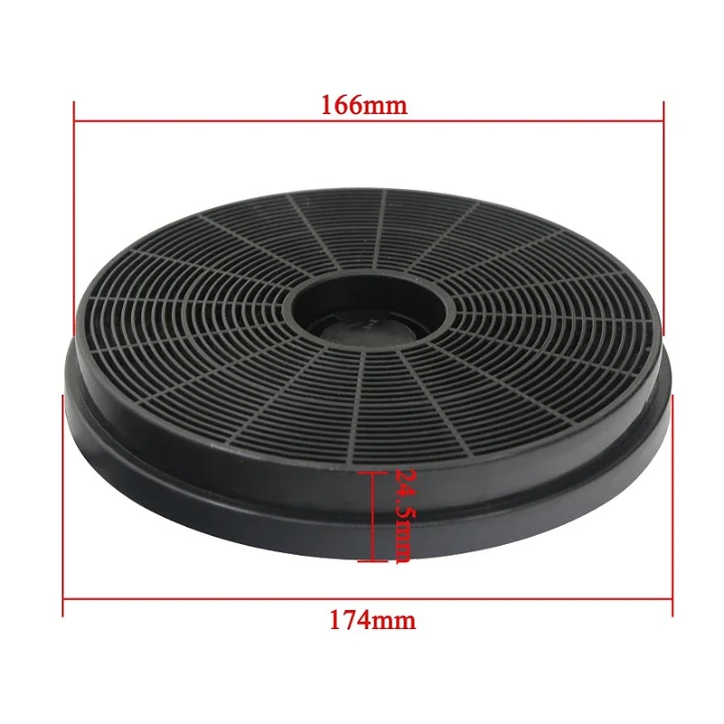 174x24.5mm Range Hood Carbon Filter for Kitchen Wall Mount Ductless Ventilation Replacement Charcoal Vent Filter 1PCS
