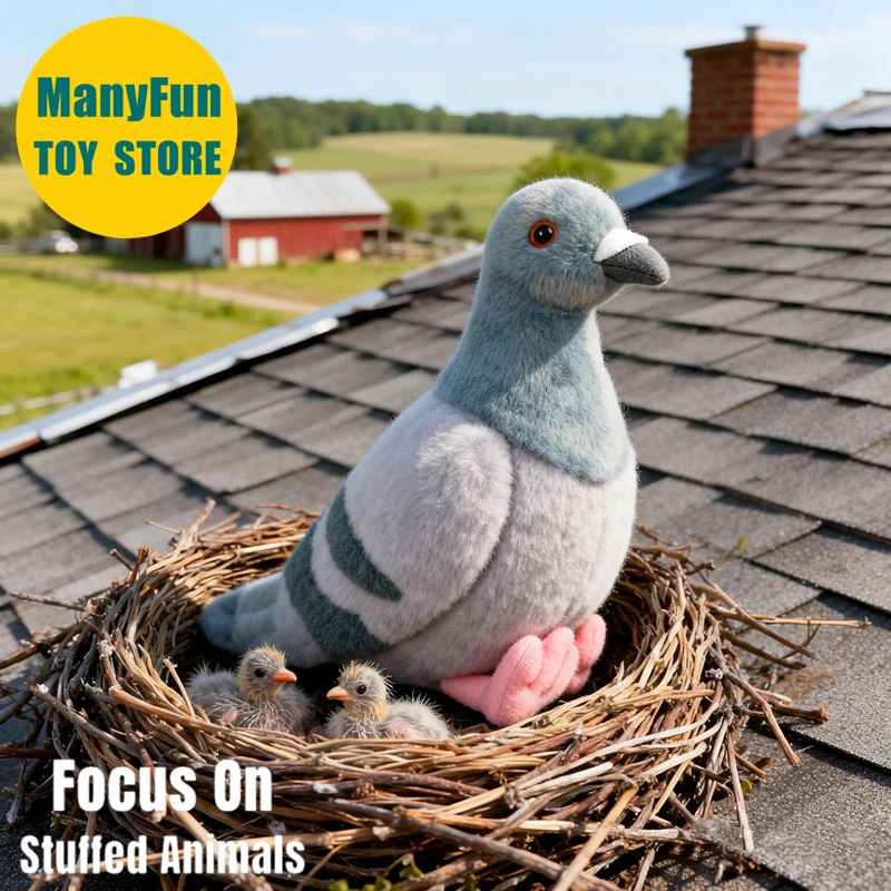 

Pigeon Plush Toy High Fidelity Wild Pigeon Plushie Peace Dove Lifelike Animal Simulation Bird Stuffed Doll Toy Gifts Kids