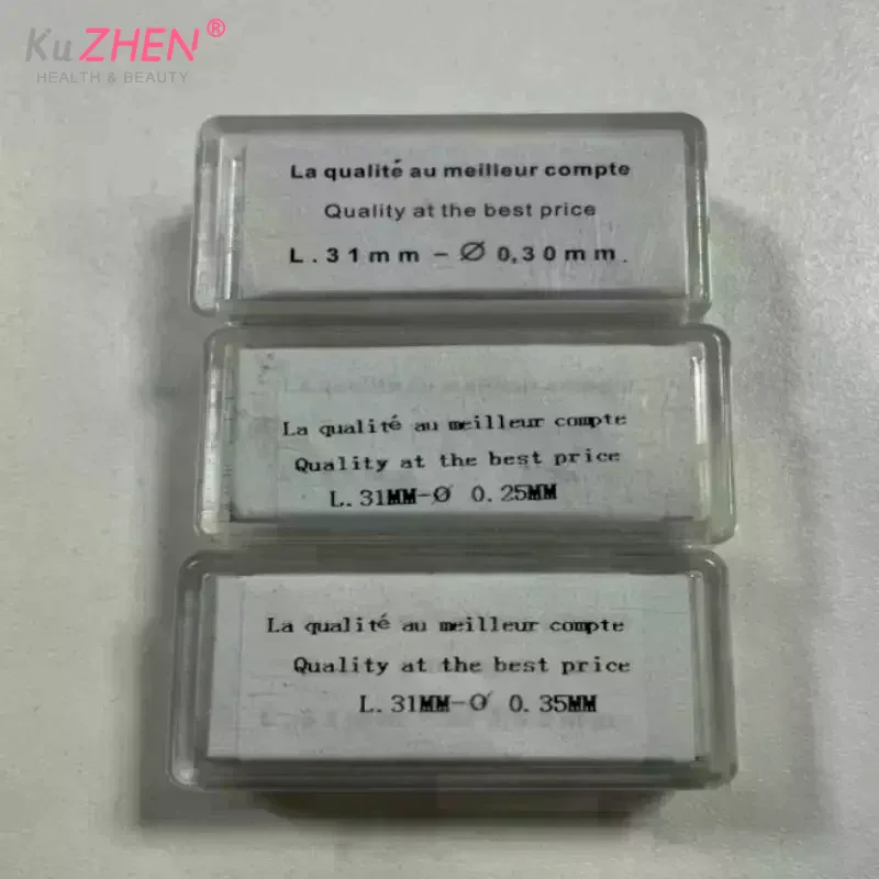 1000Pcs/box Profession Stainless Steel Tattoo Needle Cartridge Tip Needle Silk Tattoo Needle 0.25/0.3/0.35mm Piercing Needles