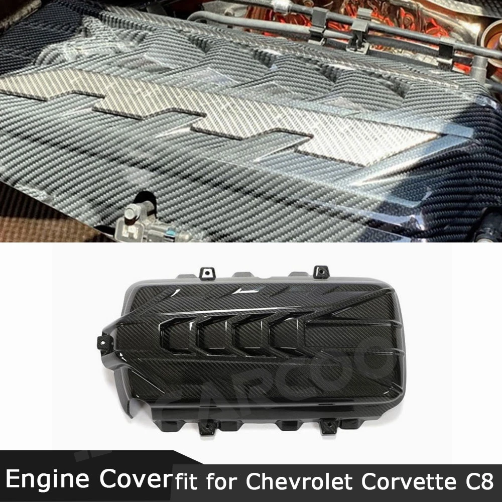 

JMCARCOOL Dry Carbon Fiber Engine Cover Interior Accessories Moulding Trim For Chevrolet Corvette C8 2020-2021