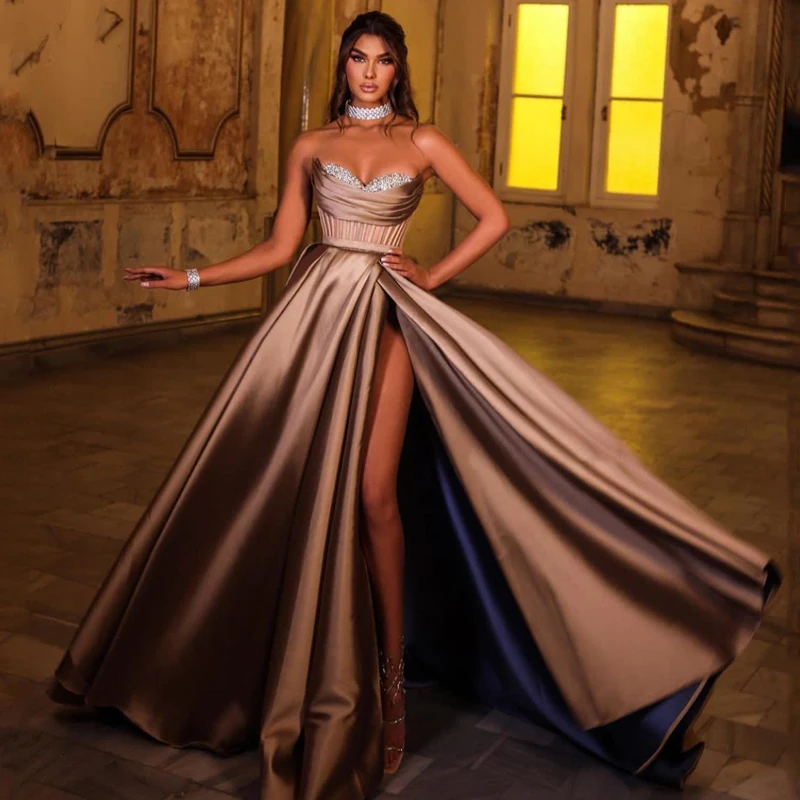 Thinyfull – robe de soirée trapèze Sexy avec perles, longueur au sol, robes de Cocktail, arabie saoudite, taille personnalisée