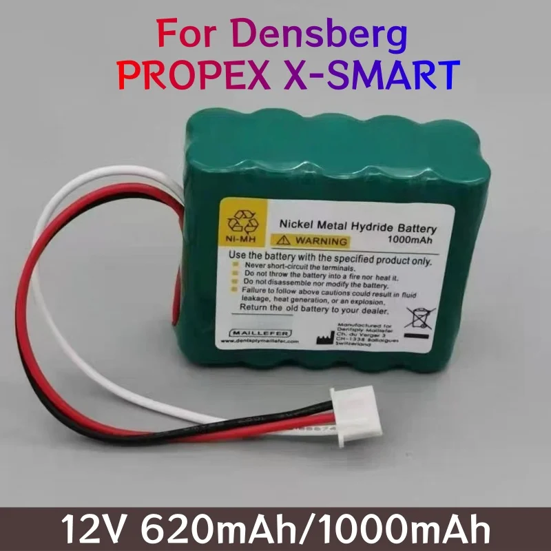 High Capacity 12V 620mAh/1000mAh Rechargeable Battery for Densberg PROPEX X-SMART Root Canal Motor Medical Equipment Instrument
