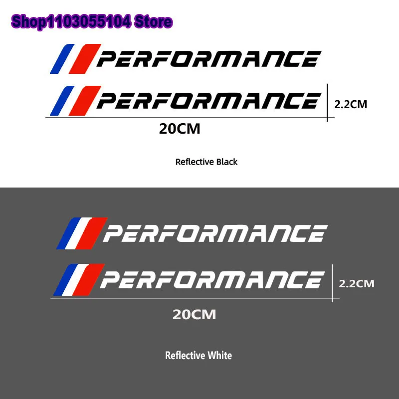 2pcs Performance Car Window Sticker For Peugeot GT Citroen DS Renault RS Megane Clio ZOE Dodge Nissan bmw