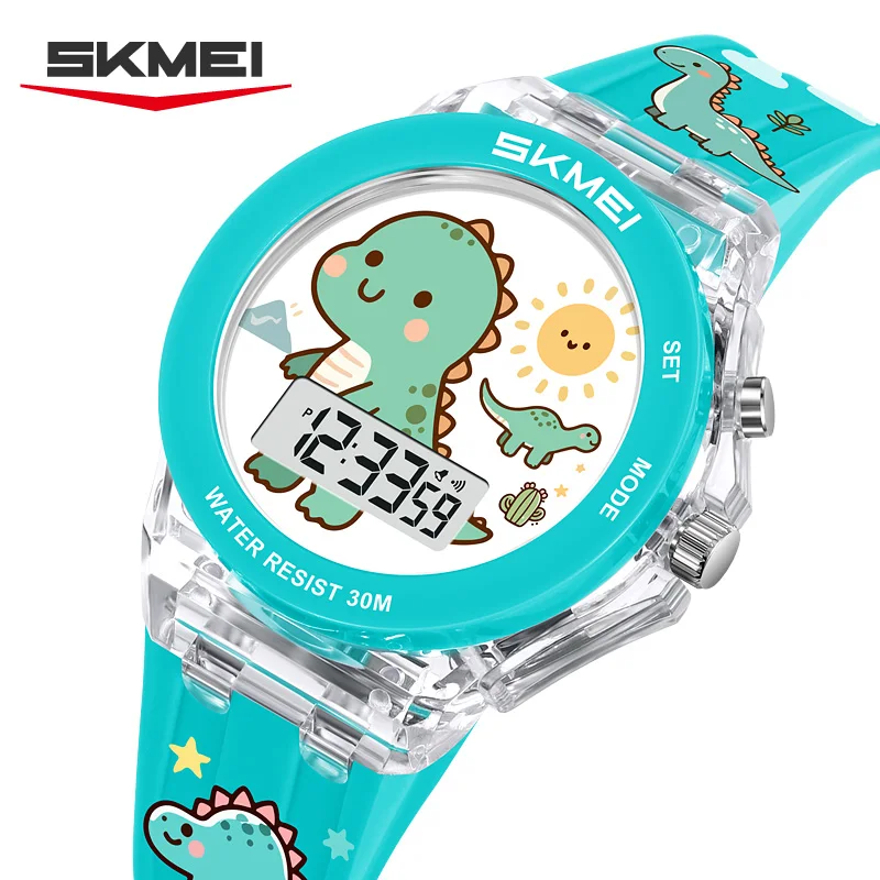 SKMEI 2646 Children's Series Electronic Luminous Timer Colorful Watch Reloj Niño New Happy Cartoon Pattern Little Girl Boy Watch