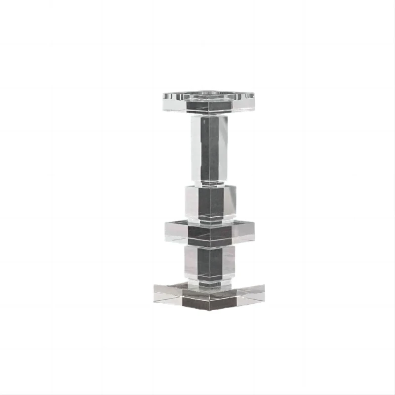 

European creative simple transparent crystal candlestick living room bedroom entrance coffee table restaurant office home