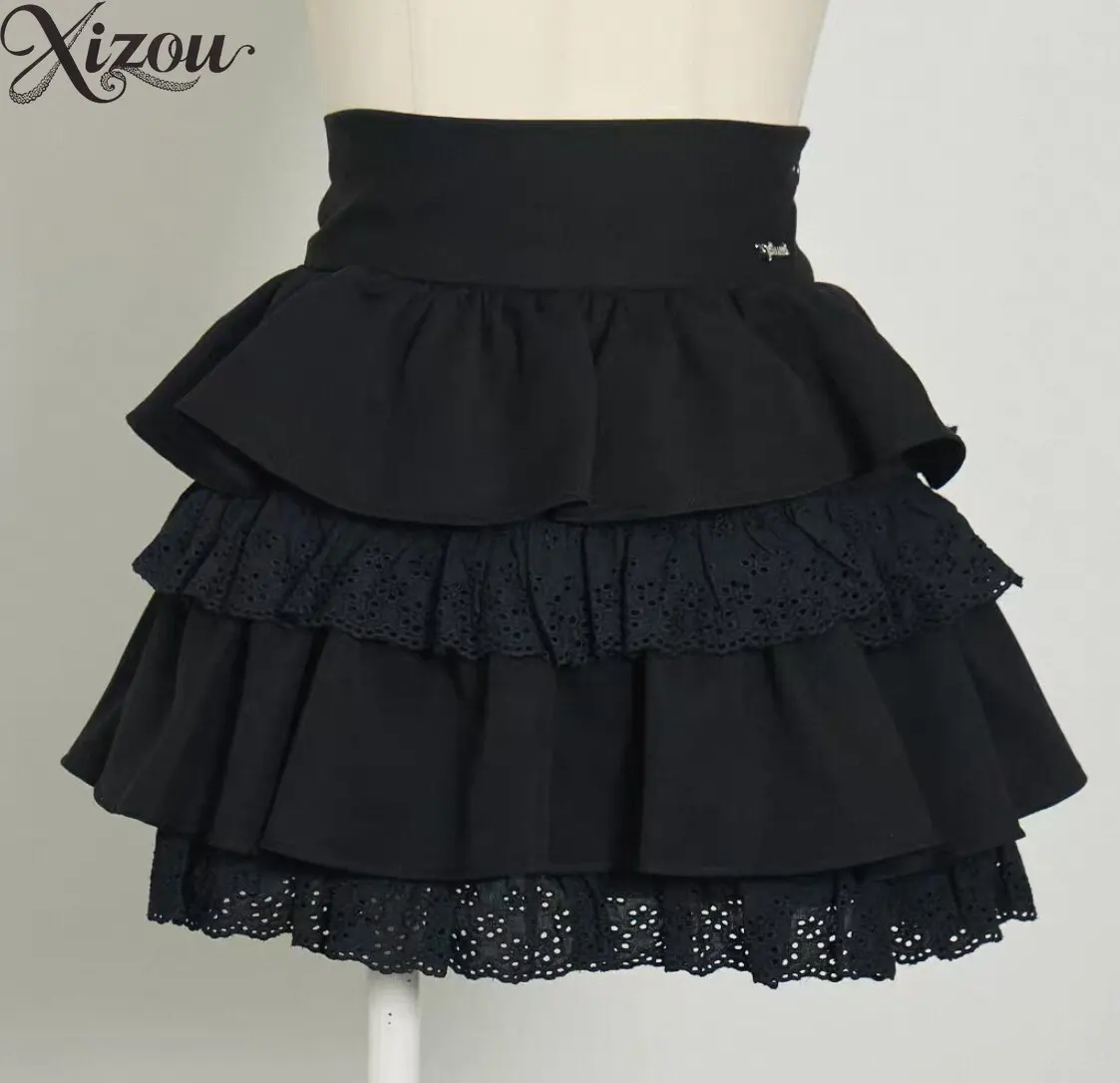 Sweet Fashion Summer Women's Mini Short Skirts Japanese Style Versatile Girls Cute Casual above knee High Waist Skirt Femme