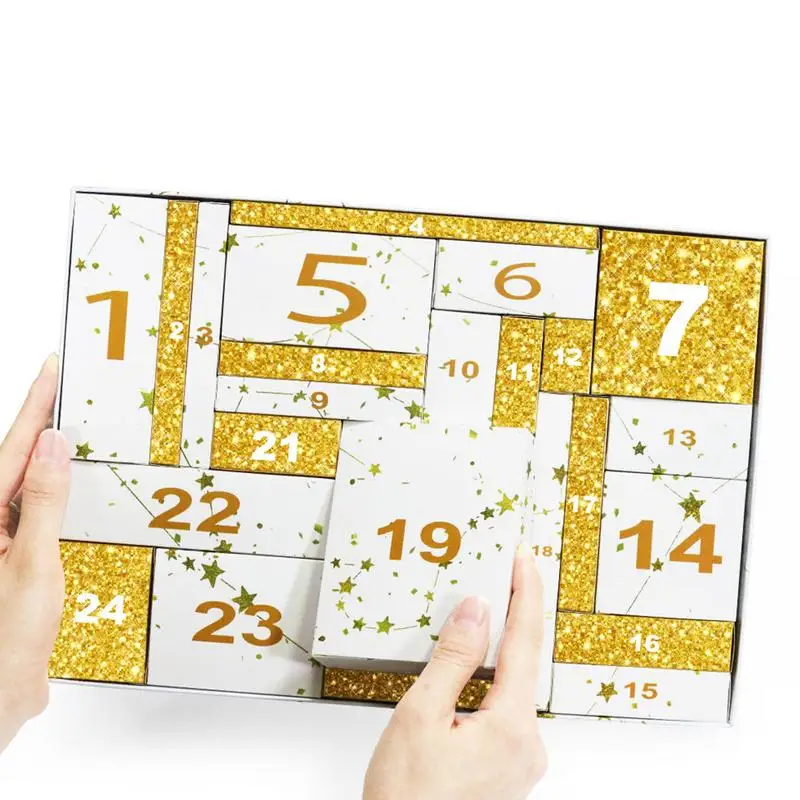 Calendario dell'avvento di natale Set di trucco confezione regalo rossetto di natale ombretto Set di cosmetici confezione regalo per il trucco del partito per le donne femminili