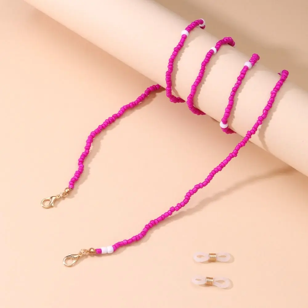 Metal Chain Colorful Bead Glasses Chain Colorful Bohemia Style Sunglasses Chains Hanging Neck Neck Strap String Eyeglass Lanyard