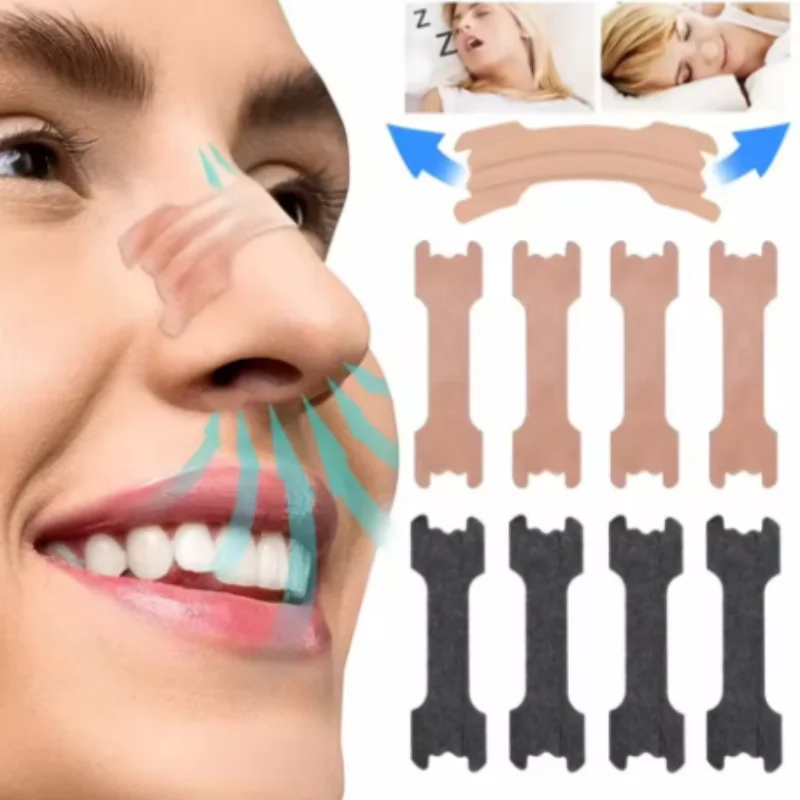 10/30/50/80/100pcs Snoring Stickers Breathing Nose Strips Airway Expansion for Improved Nose Vent Anti-Snoring Comfort Sleep Aid