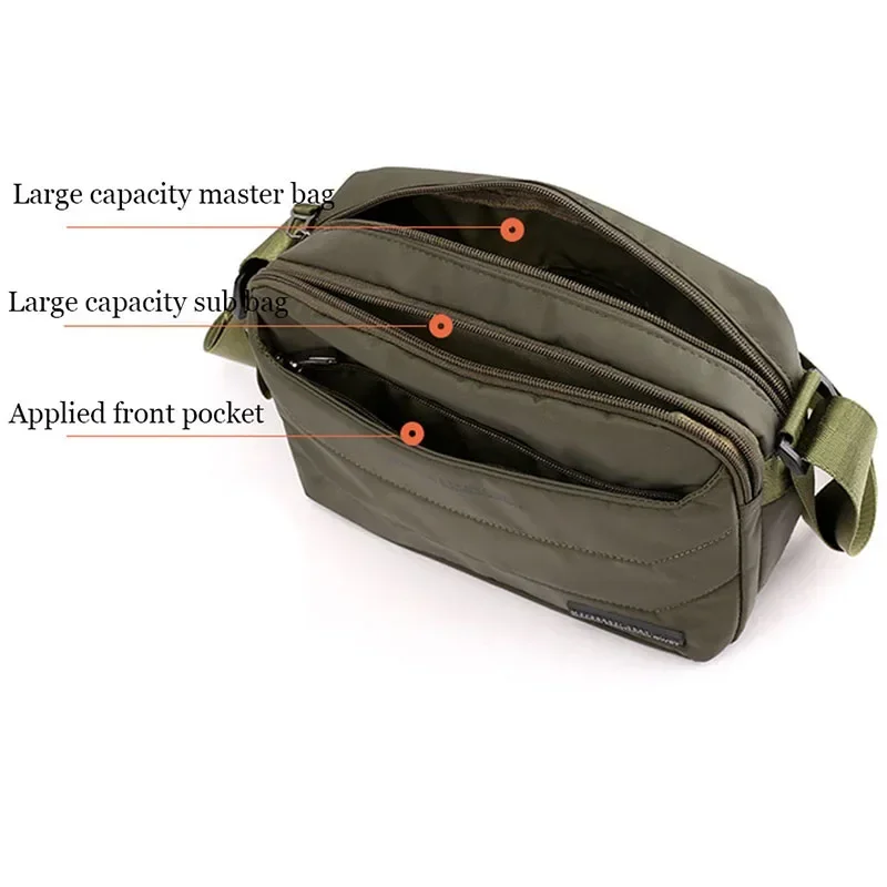 Men Single Shoulder Messenger Bag Travel Fashion Crossbody Bags Outdoor Youth Multifunction Luxury Bicycle Side Pack Nylon bolso