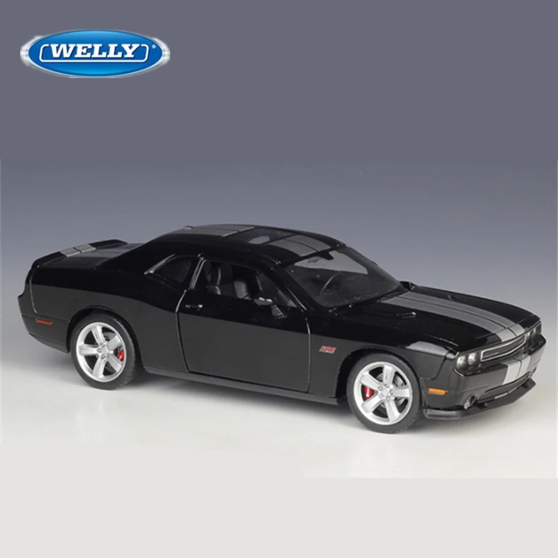 WELLY 1:24 2012 DODGE Challenger SRT Alloy Sports Car Model Diecast Metal Racing Muscle Car Model Vehicles Collection Kids Gifts