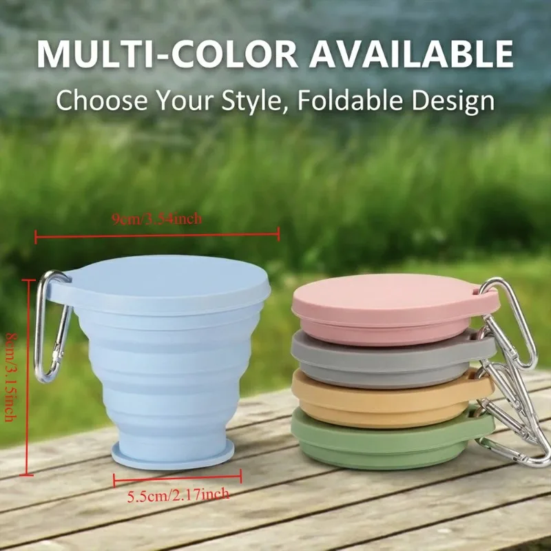 Folding Water Cup for Travel, Portable Outdoor Camping, Creative Washing Cup, Toothbrush Cup, Compressed Mouthwash Cup