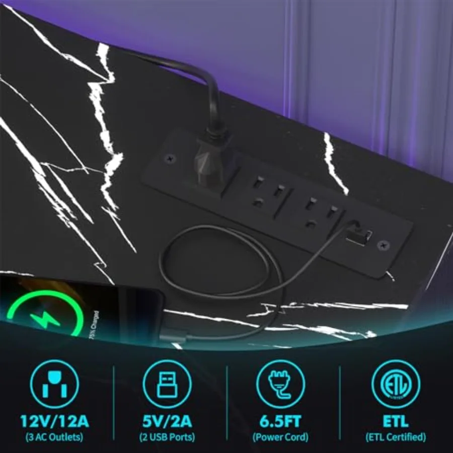 حامل تلفزيون مدفأة كهربائية مقاس 58 بوصة لأجهزة تلفزيون 65 بوصة مركز ترفيه حديث مع مدفأة كهربائية مدمجة مقاس 18 بوصة ومدفأة LED