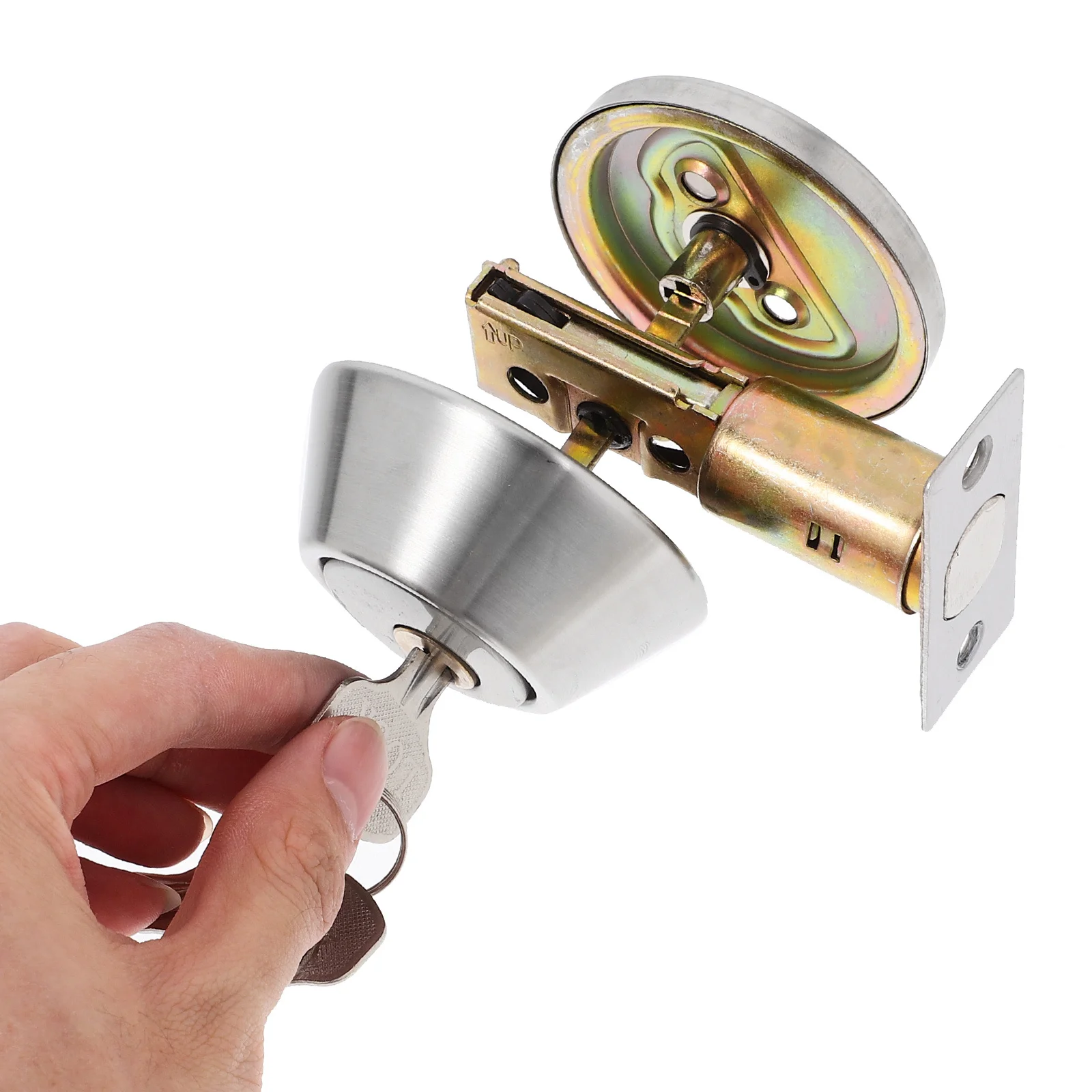 لمسة نهائية برونزية 35 مم - 50 مم قفل ديدبولت من الفولاذ المقاوم للصدأ برغي مخفي من جانب واحد ديدبولت للباب الخارجي الداخلي شديد التحمل #3